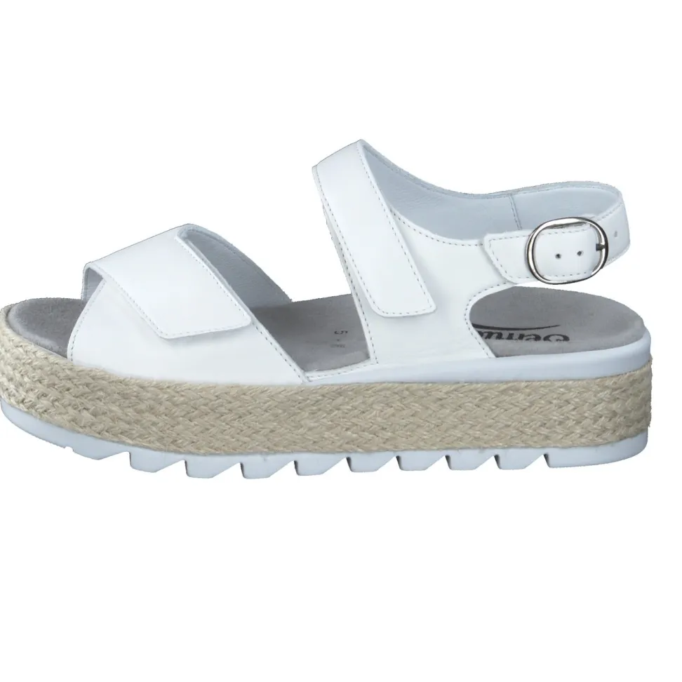 Semler – Plateau-Sandalen aus Kalbleder Weiß