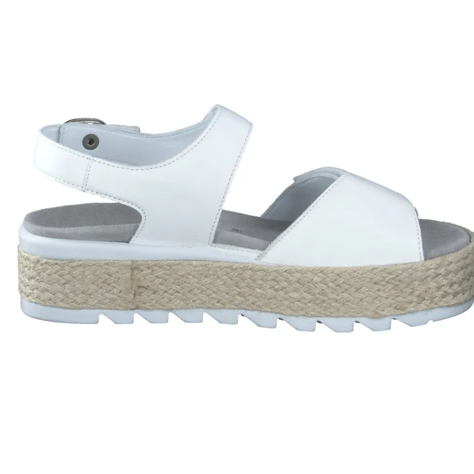 Semler – Plateau-Sandalen aus Kalbleder Weiß