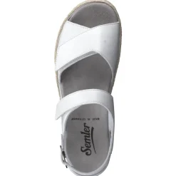 Semler – Plateau-Sandalen aus Kalbleder Weiß