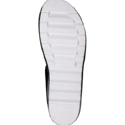 Semler – Plateau-Sandalen aus Veloursleder Schwarz