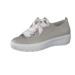 Semler – Plateau-Sneaker aus Kalbleder Hellgrau