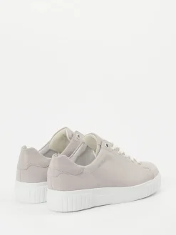 Semler – Plateau-Sneaker aus Metallicleder in Grau