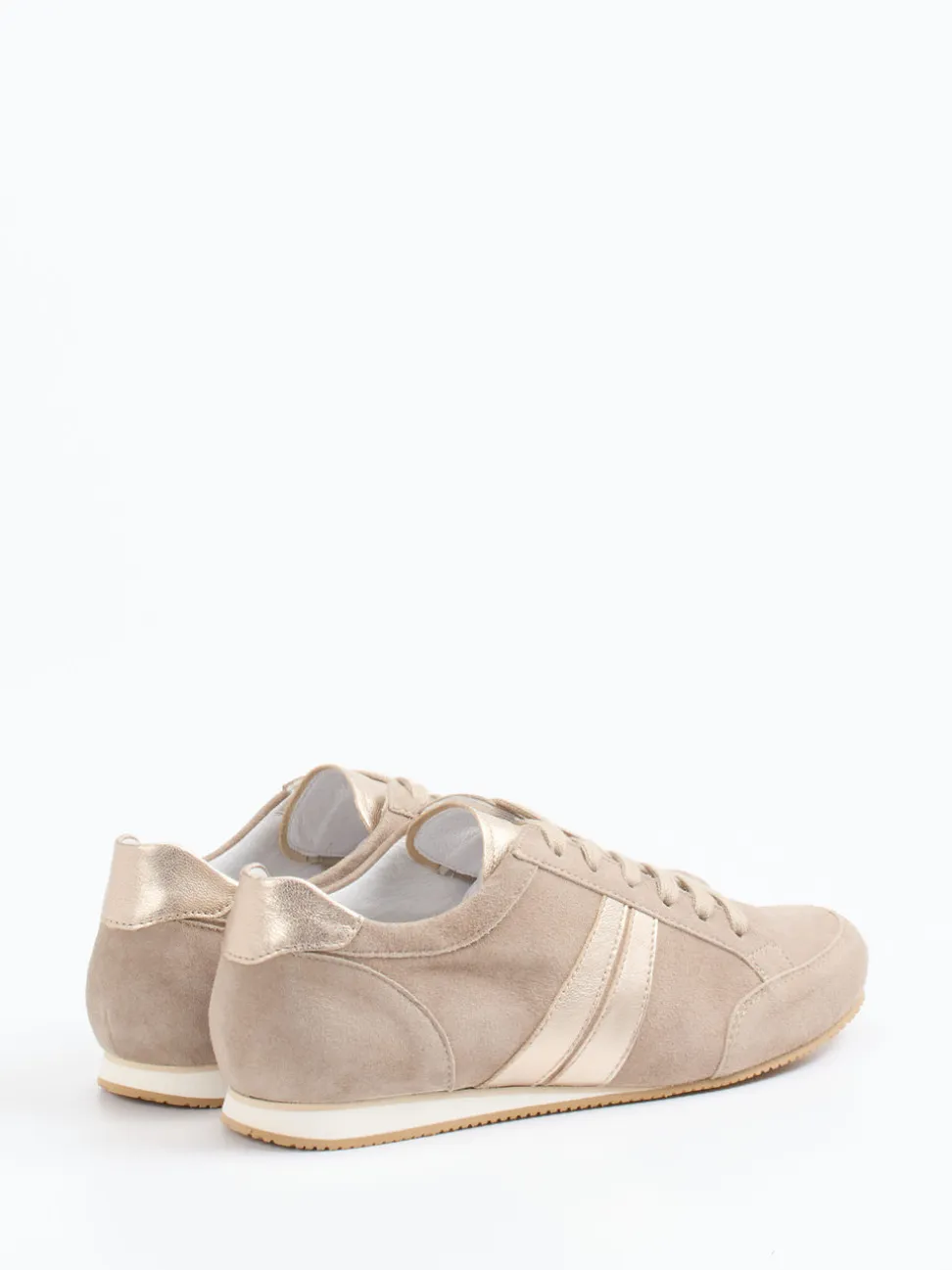 Semler – Retro-Sneaker aus Veloursleder beige