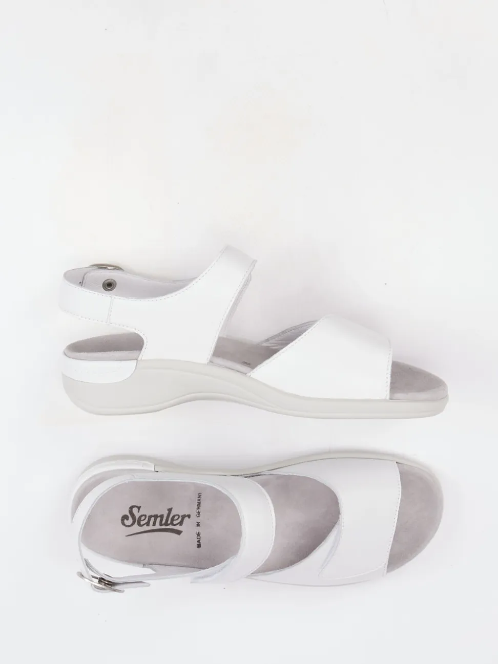 Semler – Sandalette aus Kalbleder weiß