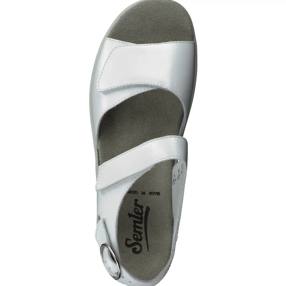 Semler – Sandalette aus Kalbleder weiß