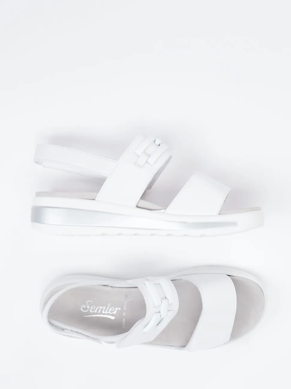 Semler – Sandalette aus Kalbleder in Weiß