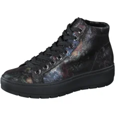 Semler – Schnürboots aus geprägtem Leder floral