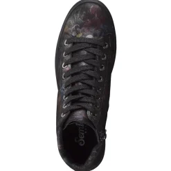Semler – Schnürboots aus geprägtem Leder floral