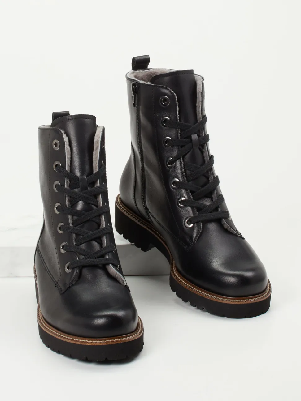 Semler – Schnürboots aus Kalbleder schwarz