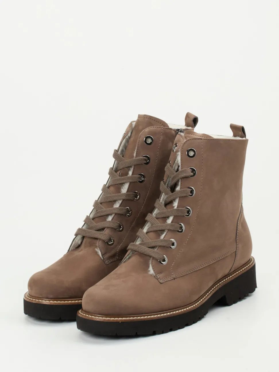 Semler – Schnürboots aus Nubukleder in Taupe