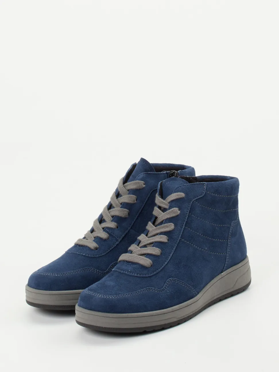 Semler – Schnürboots aus Nubukleder in Blau
