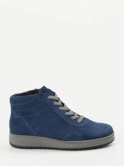 Semler – Schnürboots aus Nubukleder in Blau