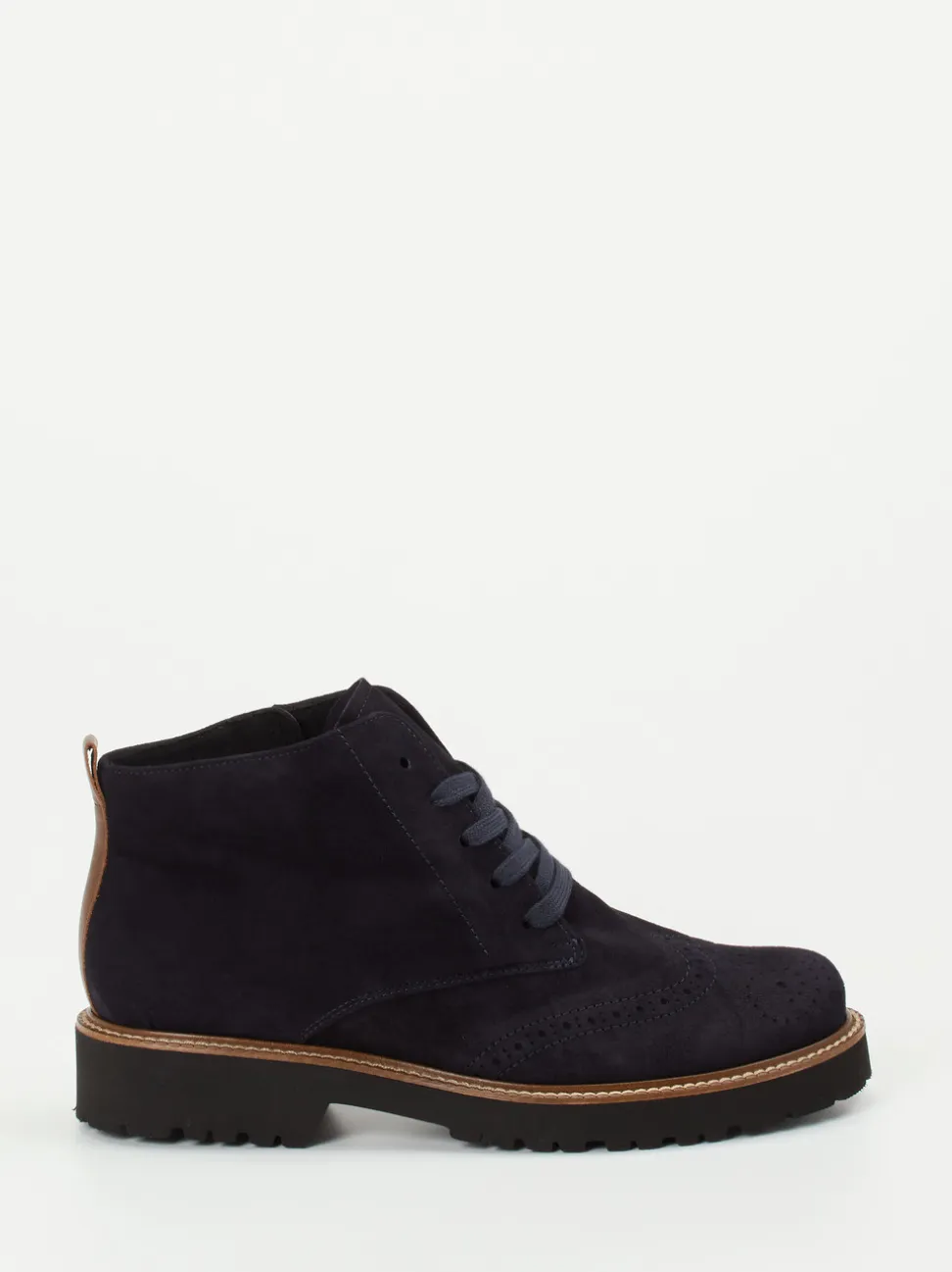 Semler – Schnürboots aus Veloursleder Dunkelblau