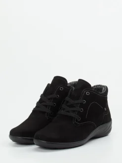 Semler – Schnürboots aus Veloursleder schwarz
