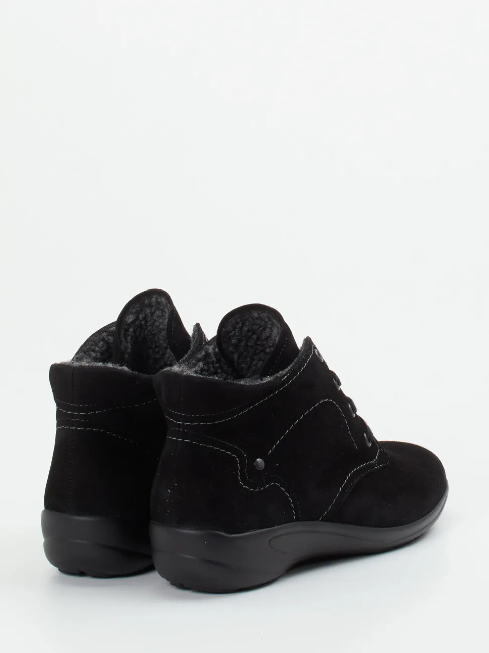 Semler – Schnürboots aus Veloursleder schwarz