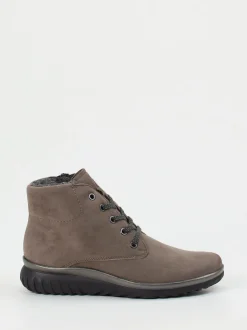 Semler – Schnürboots aus Veloursleder taupegrau