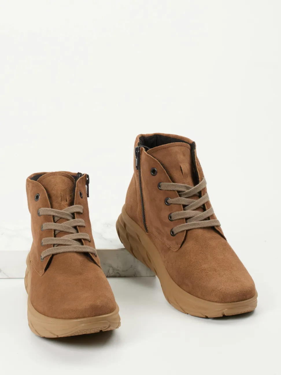 Semler – Schnürboots aus Veloursleder Braun