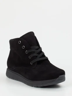 Semler – Schnürboots aus Veloursleder schwarz
