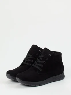 Semler – Schnürboots aus Veloursleder schwarz