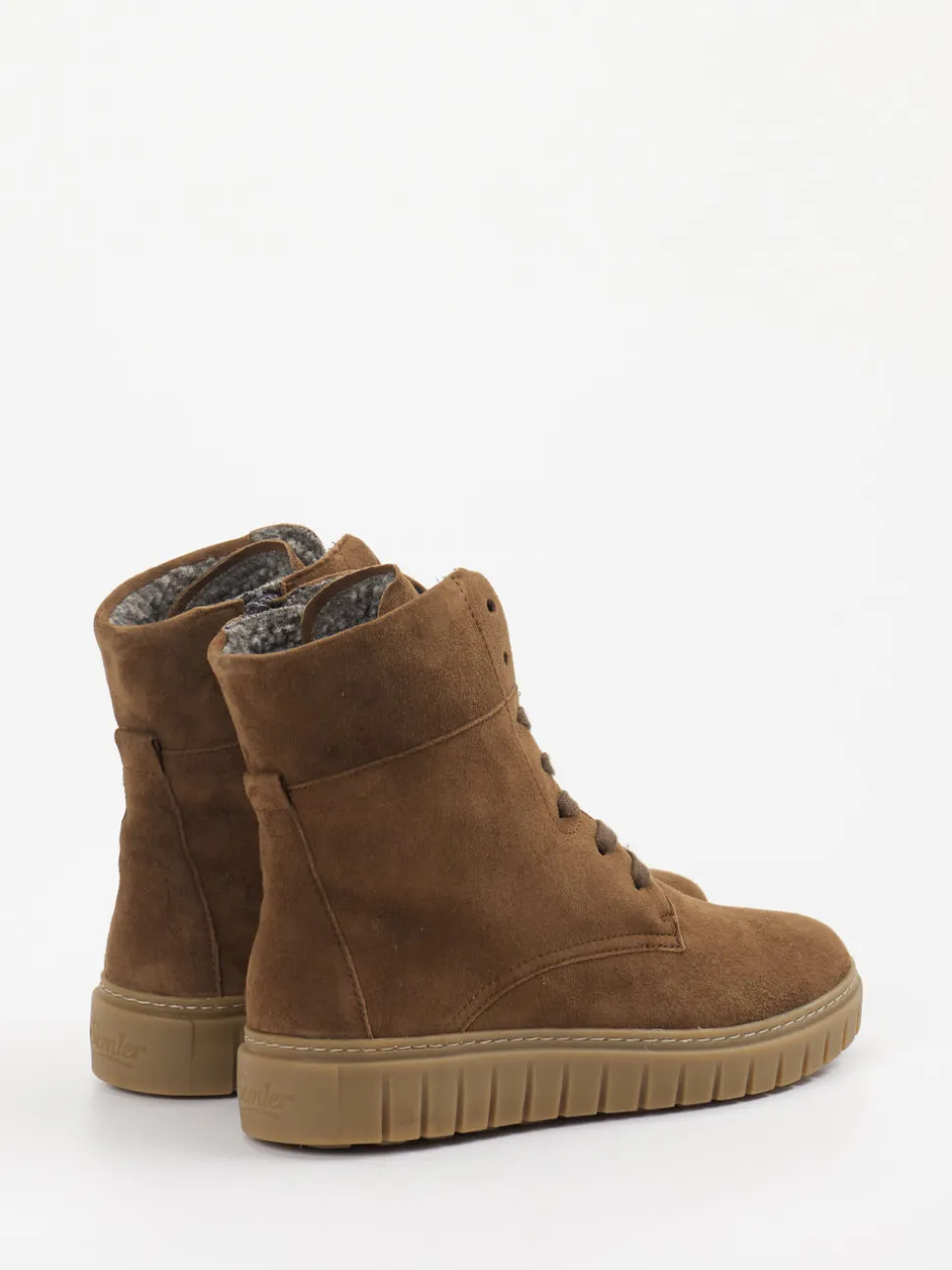 Semler – Schnürboots aus Veloursleder braun