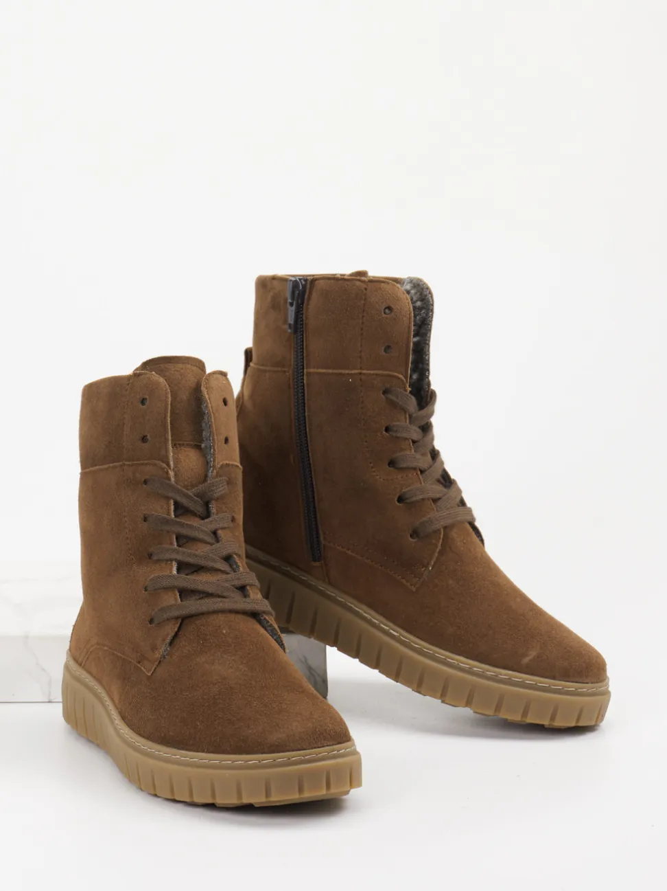 Semler – Schnürboots aus Veloursleder braun