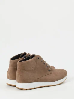 Semler – Schnürboots aus Veloursleder in Taupe