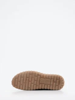 Semler – Schnürboots aus Veloursleder Olivgrün