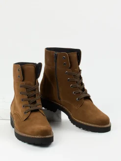 Semler – Schnürboots aus Veloursleder mittelbraun