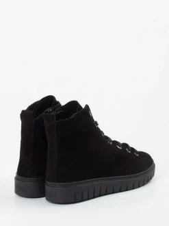 Semler – Schnürboots aus Veloursleder schwarz