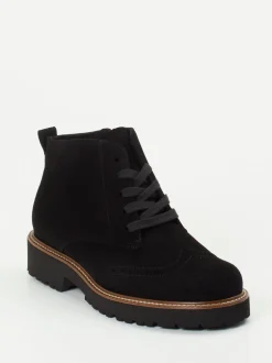 Semler – Schnürboots aus Veloursleder Schwarz
