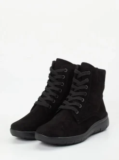 Semler – Schnürboots aus Veloursleder schwarz