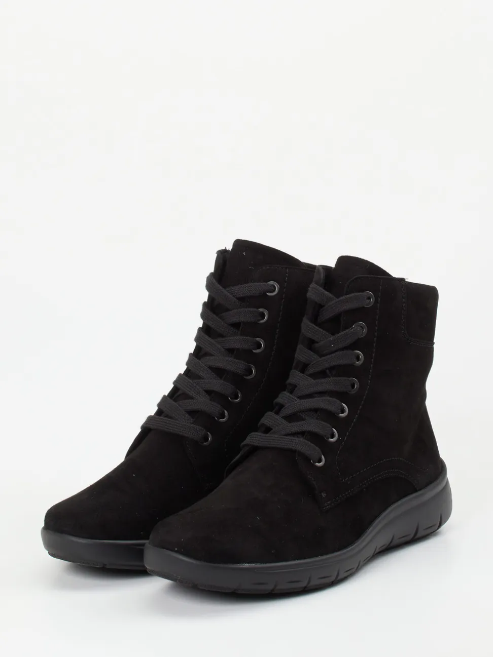 Semler – Schnürboots aus Veloursleder schwarz