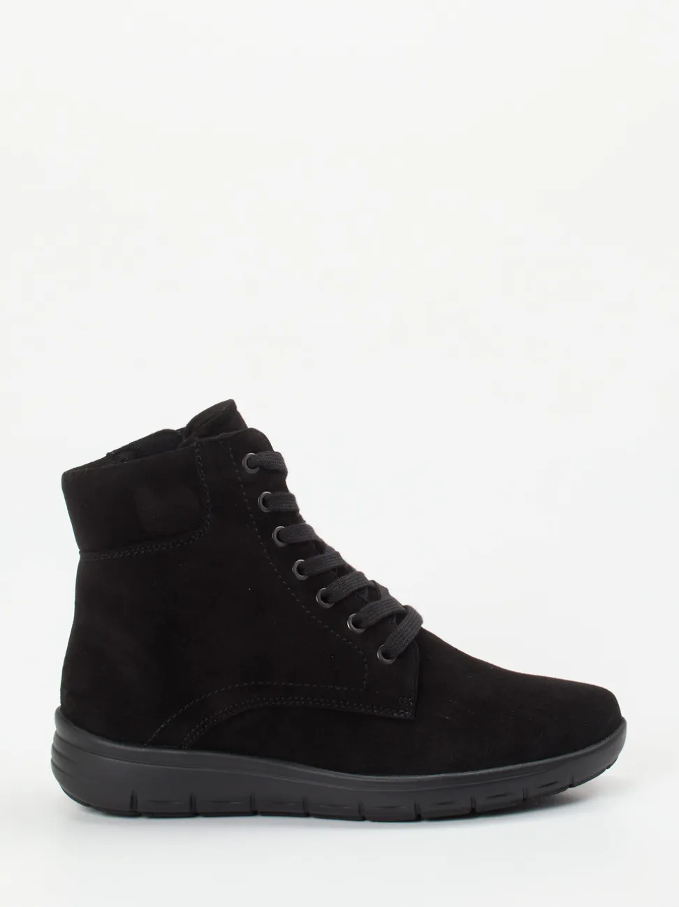 Semler – Schnürboots aus Veloursleder schwarz