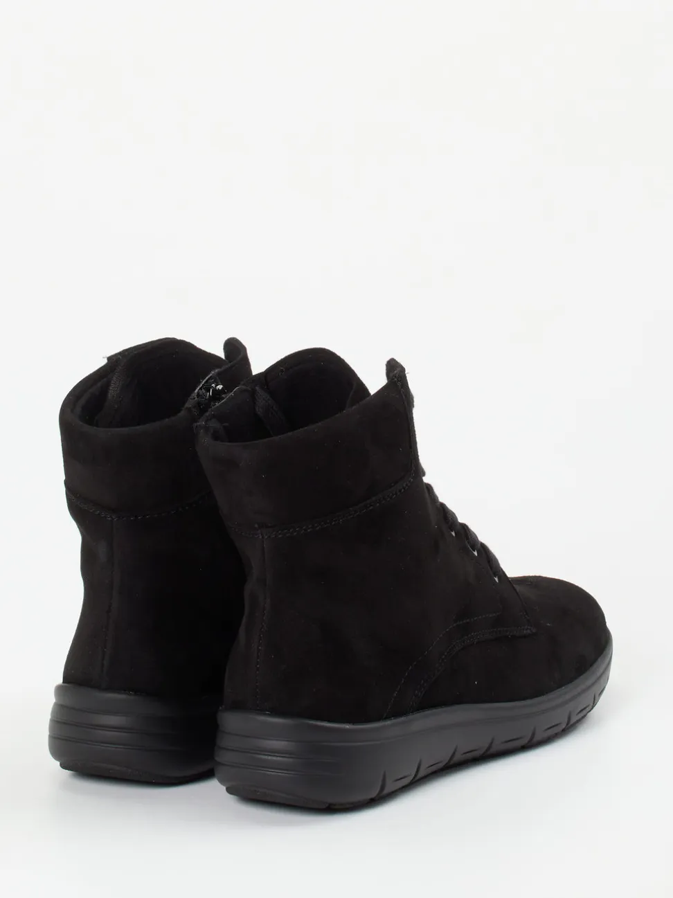 Semler – Schnürboots aus Veloursleder schwarz