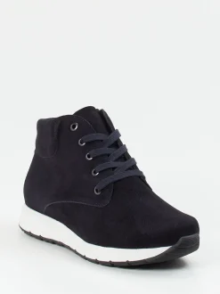 Semler – Schnürboots aus Veloursleder dunkelblau