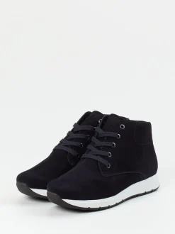 Semler – Schnürboots aus Veloursleder dunkelblau