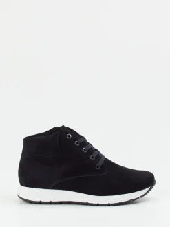 Semler – Schnürboots aus Veloursleder dunkelblau
