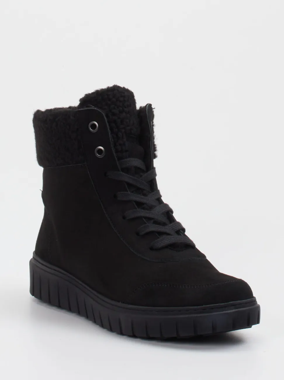 Semler – Schnürboots aus Veloursleder schwarz