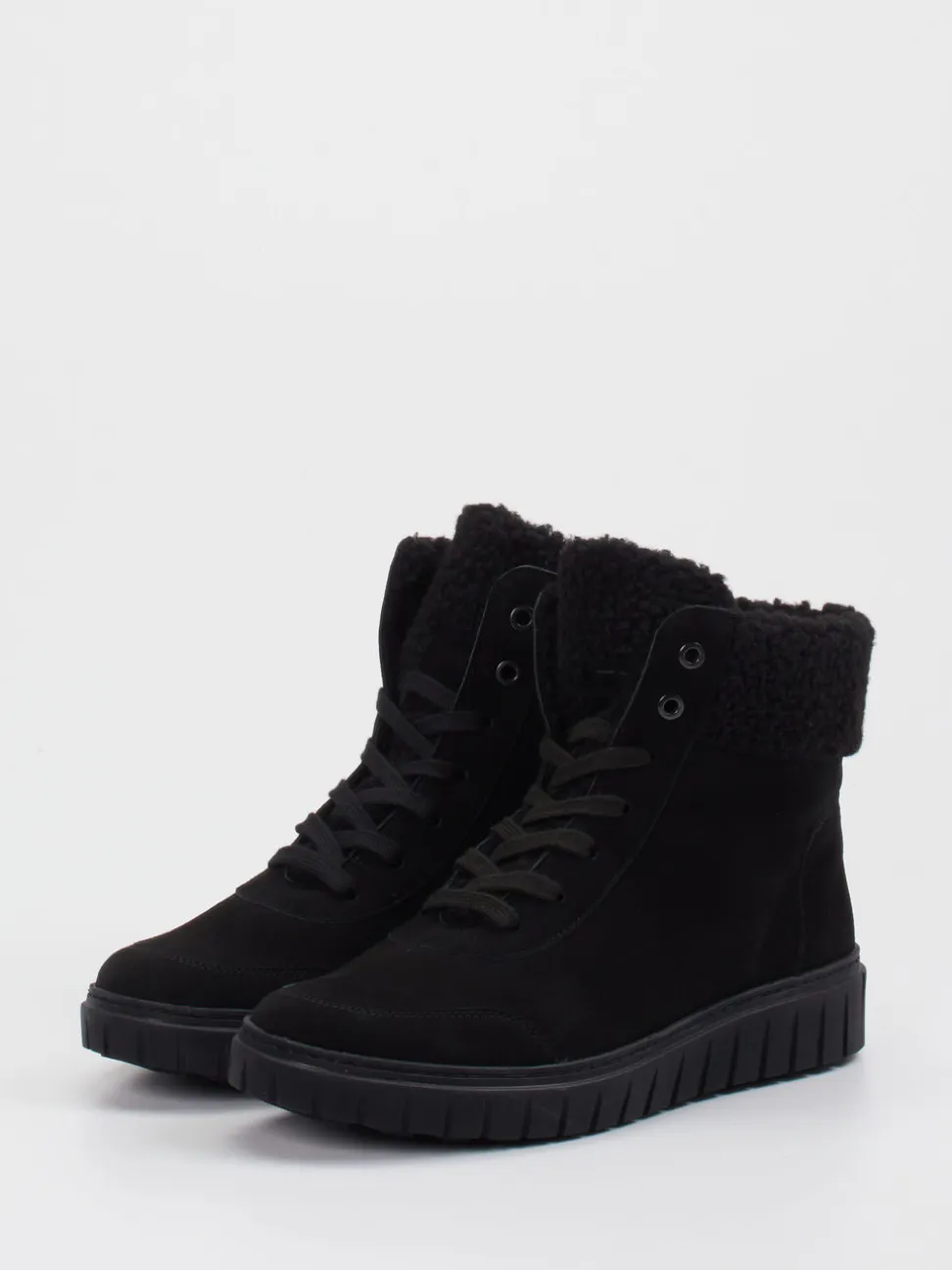 Semler – Schnürboots aus Veloursleder schwarz