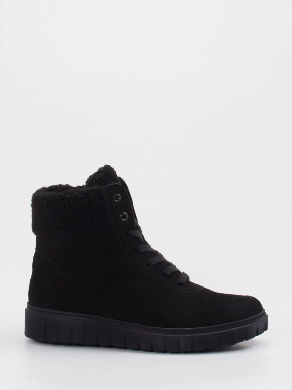 Semler – Schnürboots aus Veloursleder schwarz