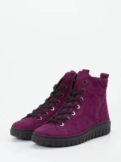Semler – Schnürboots aus Veloursleder Pflaume