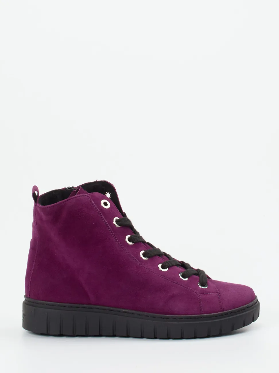Semler – Schnürboots aus Veloursleder Pflaume