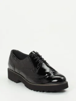 Semler – Schnürschuh aus Lackleder schwarz