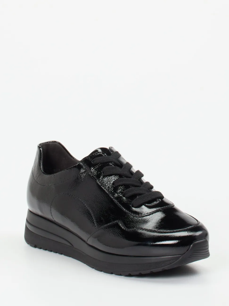 Semler – Schnürschuh aus Lackleder schwarz