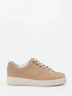 Semler – Schnürschuh aus Nubukleder in Beige