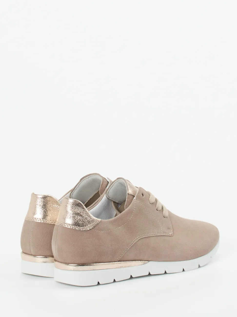 Semler – Schnürschuh aus Veloursleder Beige