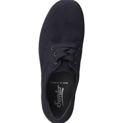 Semler – Schnürschuh aus Veloursleder Dunkelblau