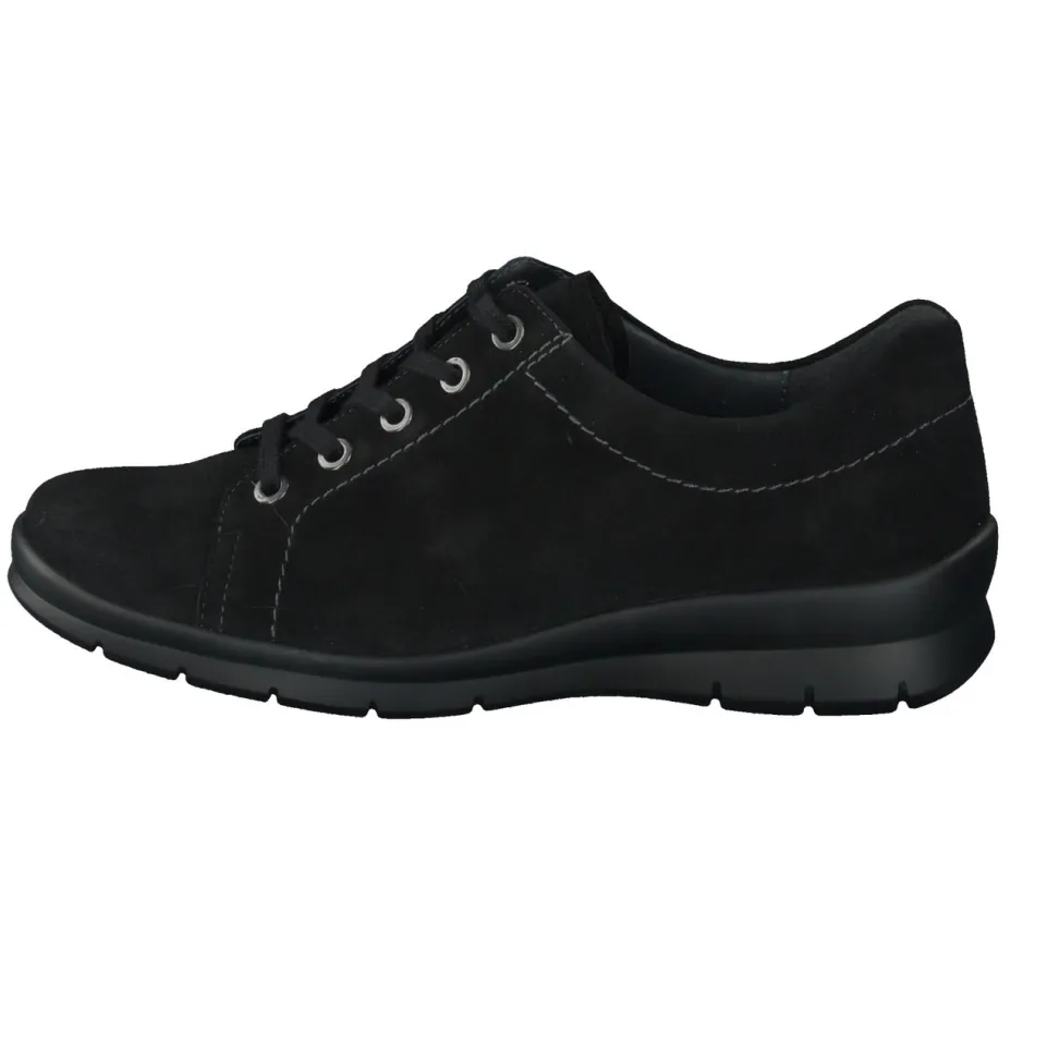 Semler – Schnürschuhe aus Veloursleder schwarz