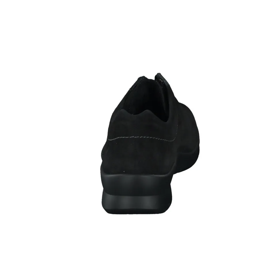Semler – Schnürschuhe aus Veloursleder schwarz