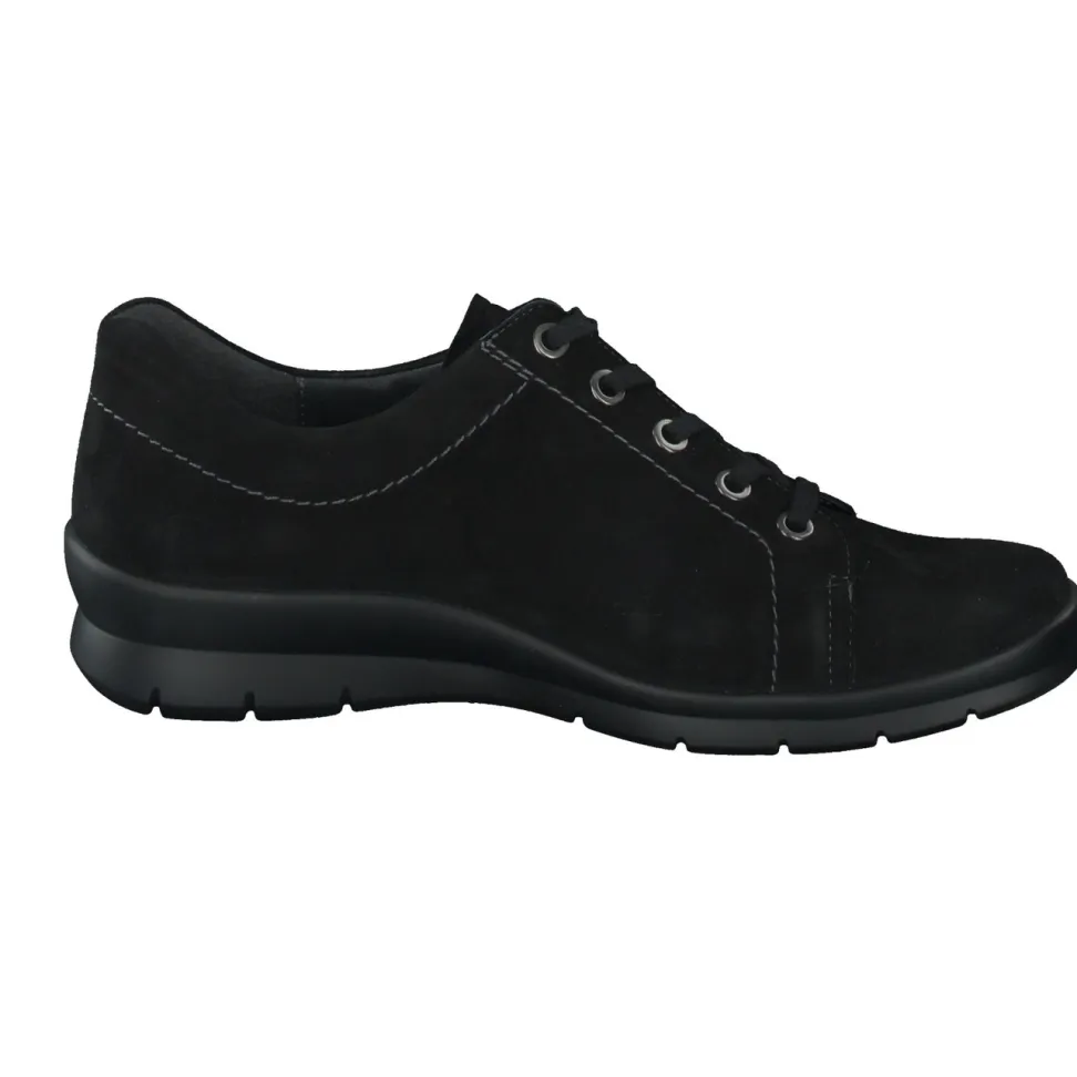 Semler – Schnürschuhe aus Veloursleder schwarz